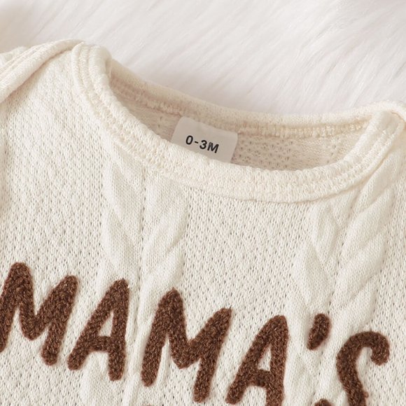 BABY GIRL LETTER GRAPHIC SWEATER AND LEOPARD SKIRT SET - Picture 5 of 8